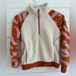 Athleta Girls quarter zip fleece jacket